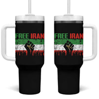 Free Iran Flag Tumbler With Handle Support Iranian Freedom No War