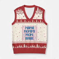 Mama Mommy Mom Bruh V-Neck Knit Sweater Vest Funny Mom Life