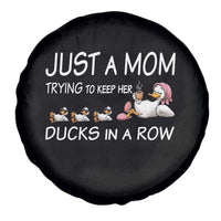 Funny Duck Mom Spare Tire Cover Just A Mom Trying To Keep Her Ducks In A Row