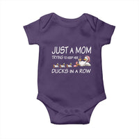 Funny Duck Mom Baby Onesie Just A Mom Trying To Keep Her Ducks In A Row