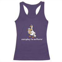 Everyday I'm Motherin Racerback Tank Top Funny Goose Mom