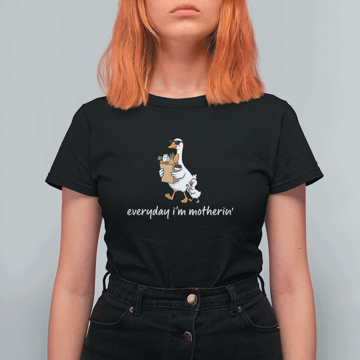 Everyday I'm Motherin T Shirt For Women Funny Goose Mom