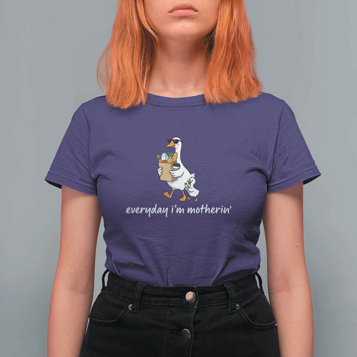 Everyday I'm Motherin T Shirt For Women Funny Goose Mom