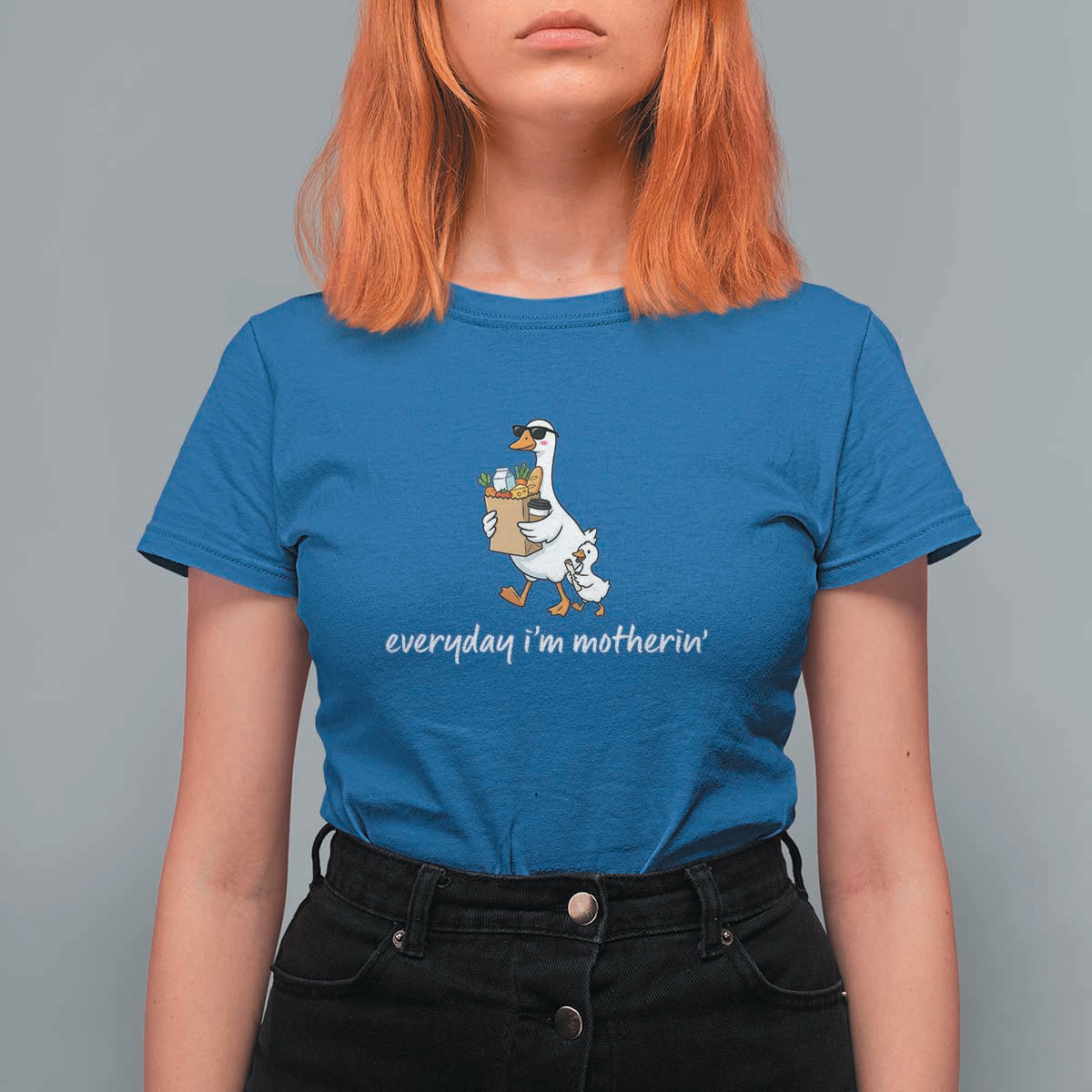 Everyday I'm Motherin T Shirt For Women Funny Goose Mom