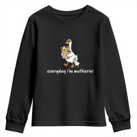 Everyday I'm Motherin Youth Sweatshirt Funny Goose Mom