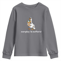 Everyday I'm Motherin Youth Sweatshirt Funny Goose Mom