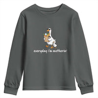 Everyday I'm Motherin Youth Sweatshirt Funny Goose Mom