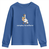 Everyday I'm Motherin Youth Sweatshirt Funny Goose Mom