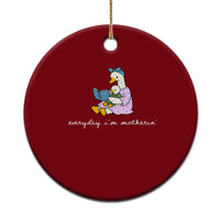 Everyday I'm Motherin Ceramic Ornament Funny Goose Mom Mother Day Gifts