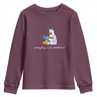 Everyday I'm Motherin Youth Sweatshirt Funny Goose Mom Mother Day Gifts