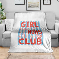Girl Mom Club Throw Blanket Pregnancy Announcement First Time Mother's Day