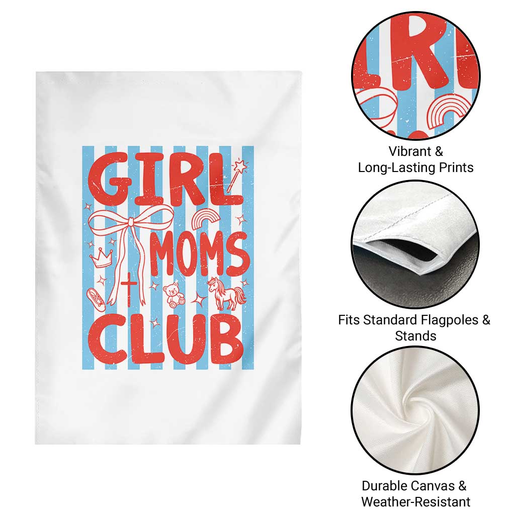 Girl Mom Club Garden Flag Pregnancy Announcement First Time Mother's Day