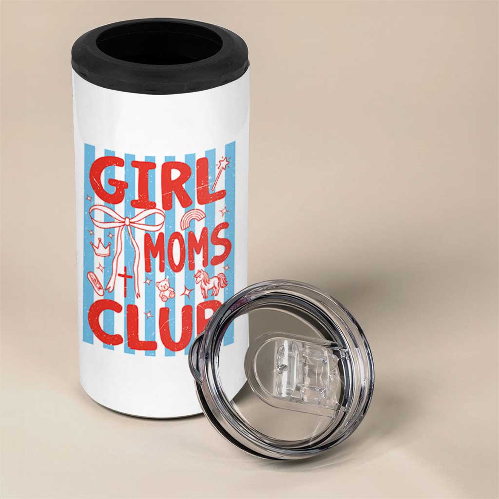 Girl Mom Club 4 in 1 Can Cooler Tumbler Pregnancy Announcement First Time Mother's Day