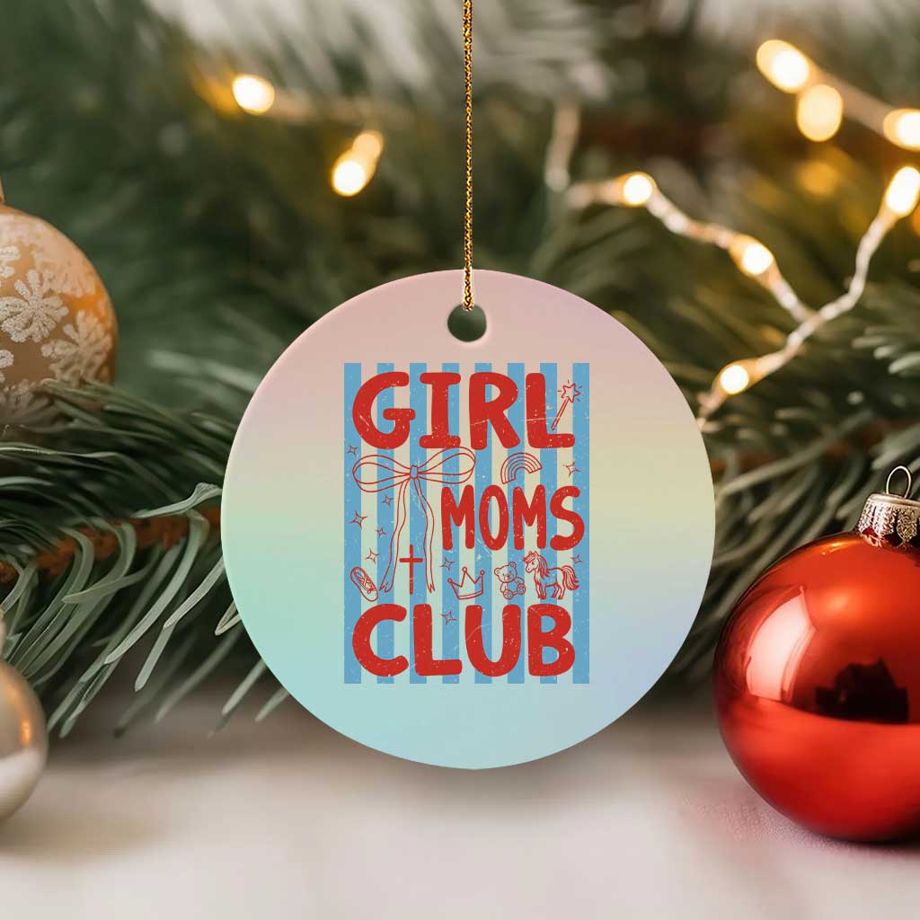 Girl Mom Club Ceramic Ornament Pregnancy Announcement First Time Mother's Day