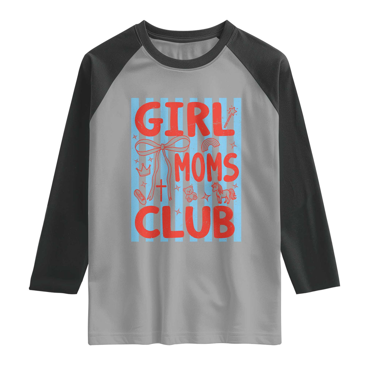 Girl Mom Club Raglan Shirt Pregnancy Announcement First Time Mother's Day