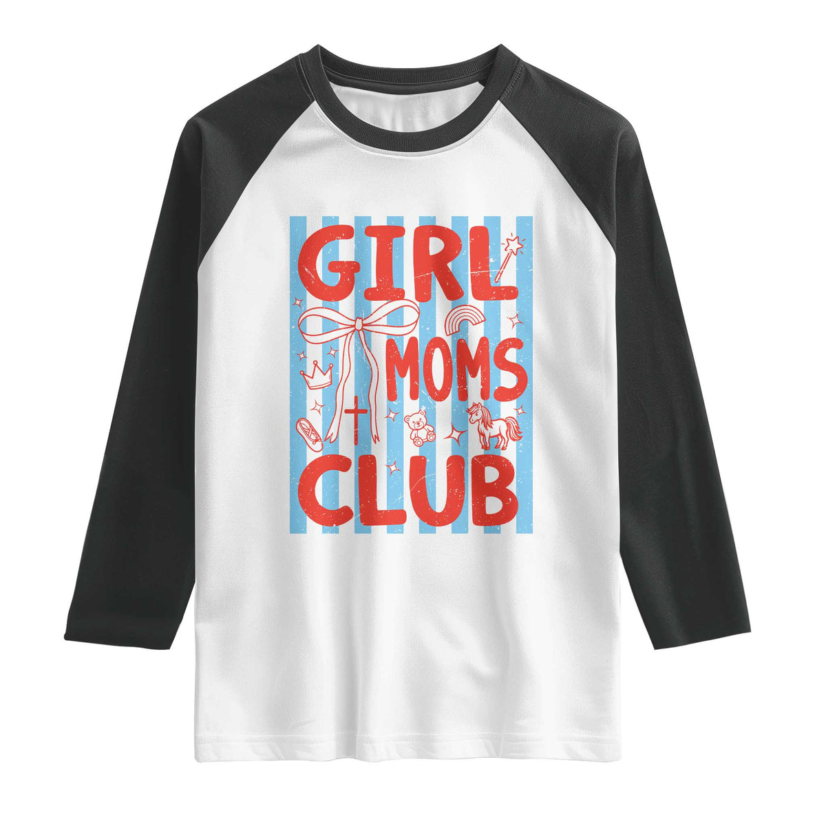Girl Mom Club Raglan Shirt Pregnancy Announcement First Time Mother's Day