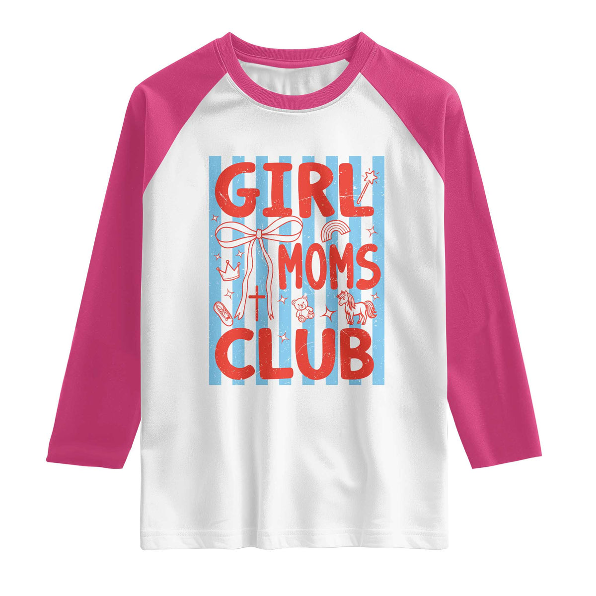 Girl Mom Club Raglan Shirt Pregnancy Announcement First Time Mother's Day