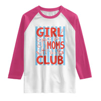 Girl Mom Club Raglan Shirt Pregnancy Announcement First Time Mother's Day