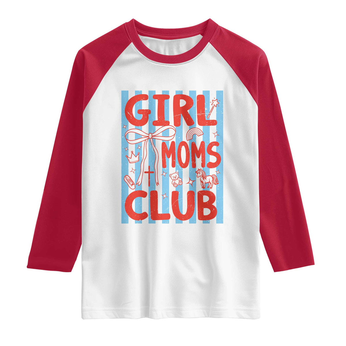Girl Mom Club Raglan Shirt Pregnancy Announcement First Time Mother's Day