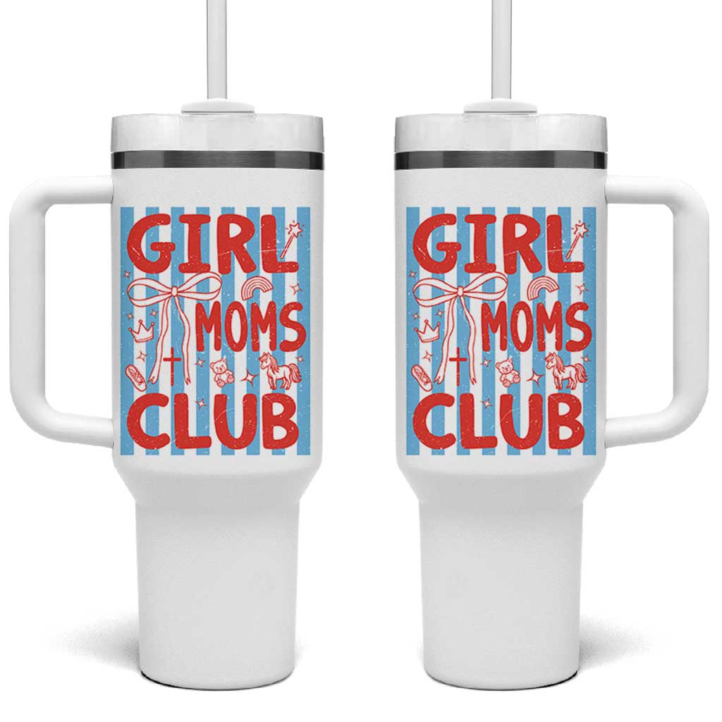 Girl Mom Club Tumbler With Handle Pregnancy Announcement First Time Mother's Day