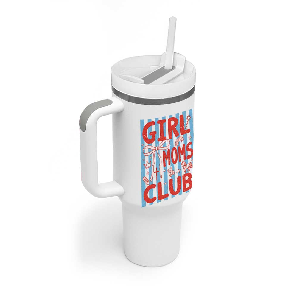 Girl Mom Club Tumbler With Handle Pregnancy Announcement First Time Mother's Day