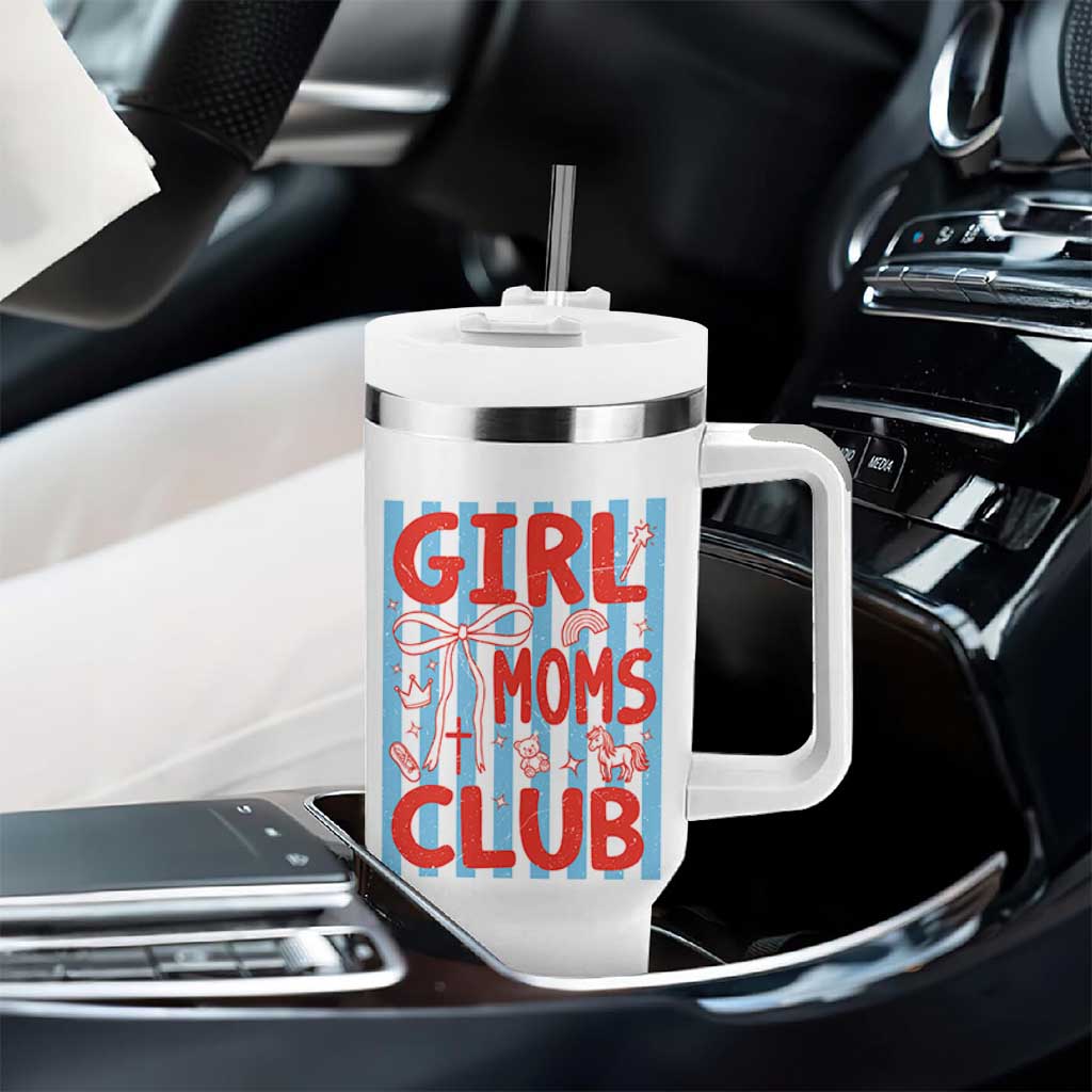 Girl Mom Club Tumbler With Handle Pregnancy Announcement First Time Mother's Day