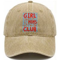 Girl Mom Club Washed Cotton Baseball Cap Pregnancy Announcement First Time Mother's Day