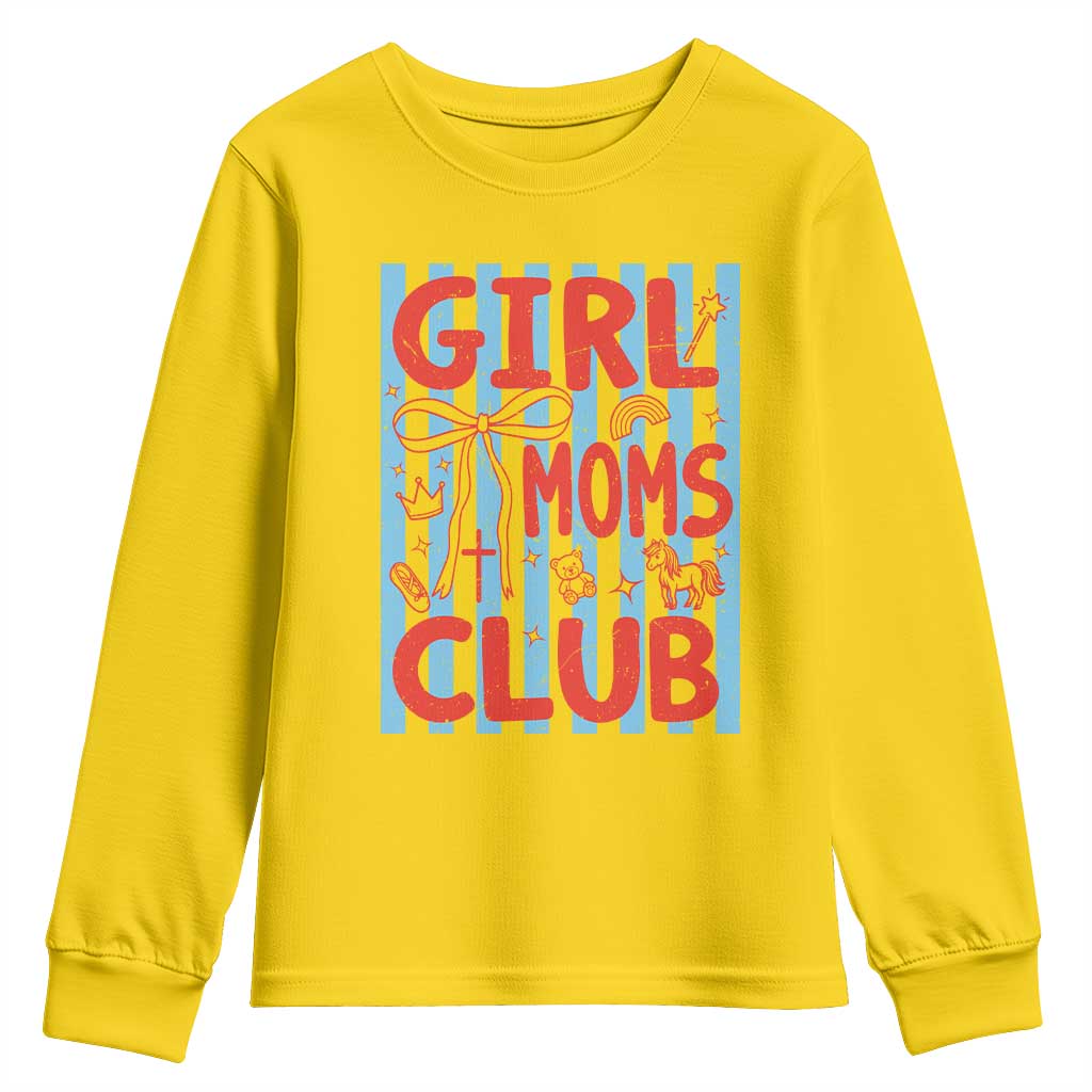Girl Mom Club Youth Sweatshirt Pregnancy Announcement First Time Mother's Day