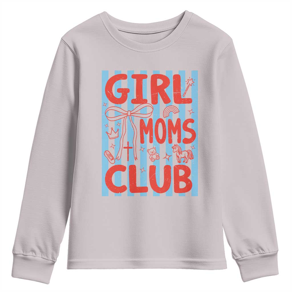 Girl Mom Club Youth Sweatshirt Pregnancy Announcement First Time Mother's Day