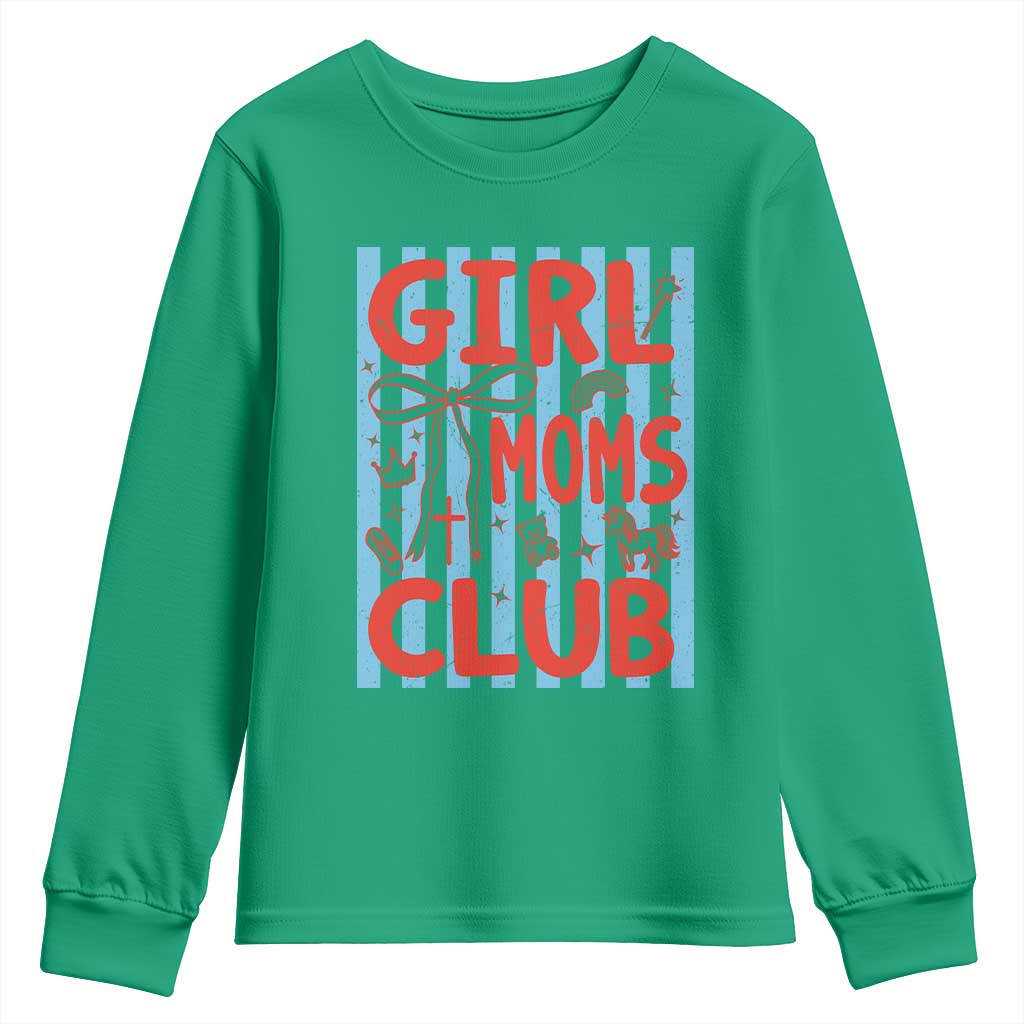 Girl Mom Club Youth Sweatshirt Pregnancy Announcement First Time Mother's Day