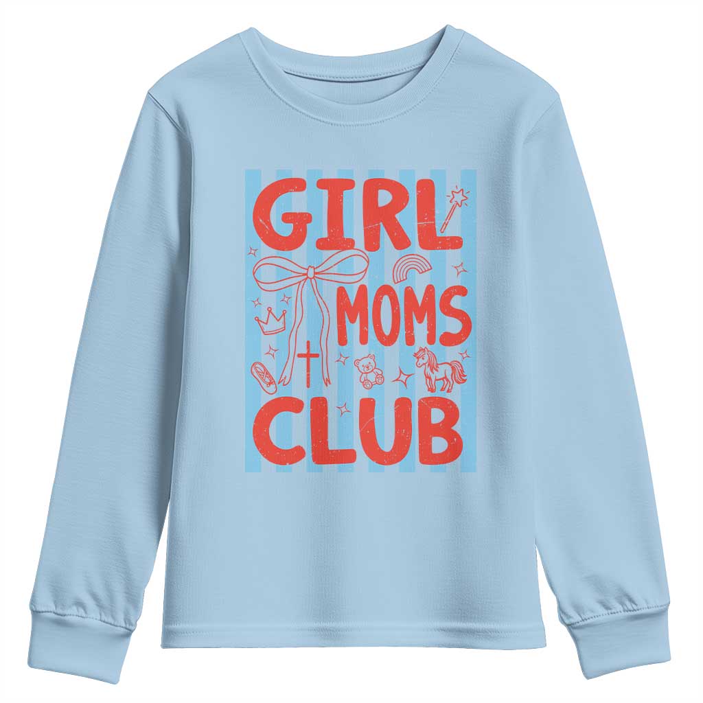 Girl Mom Club Youth Sweatshirt Pregnancy Announcement First Time Mother's Day