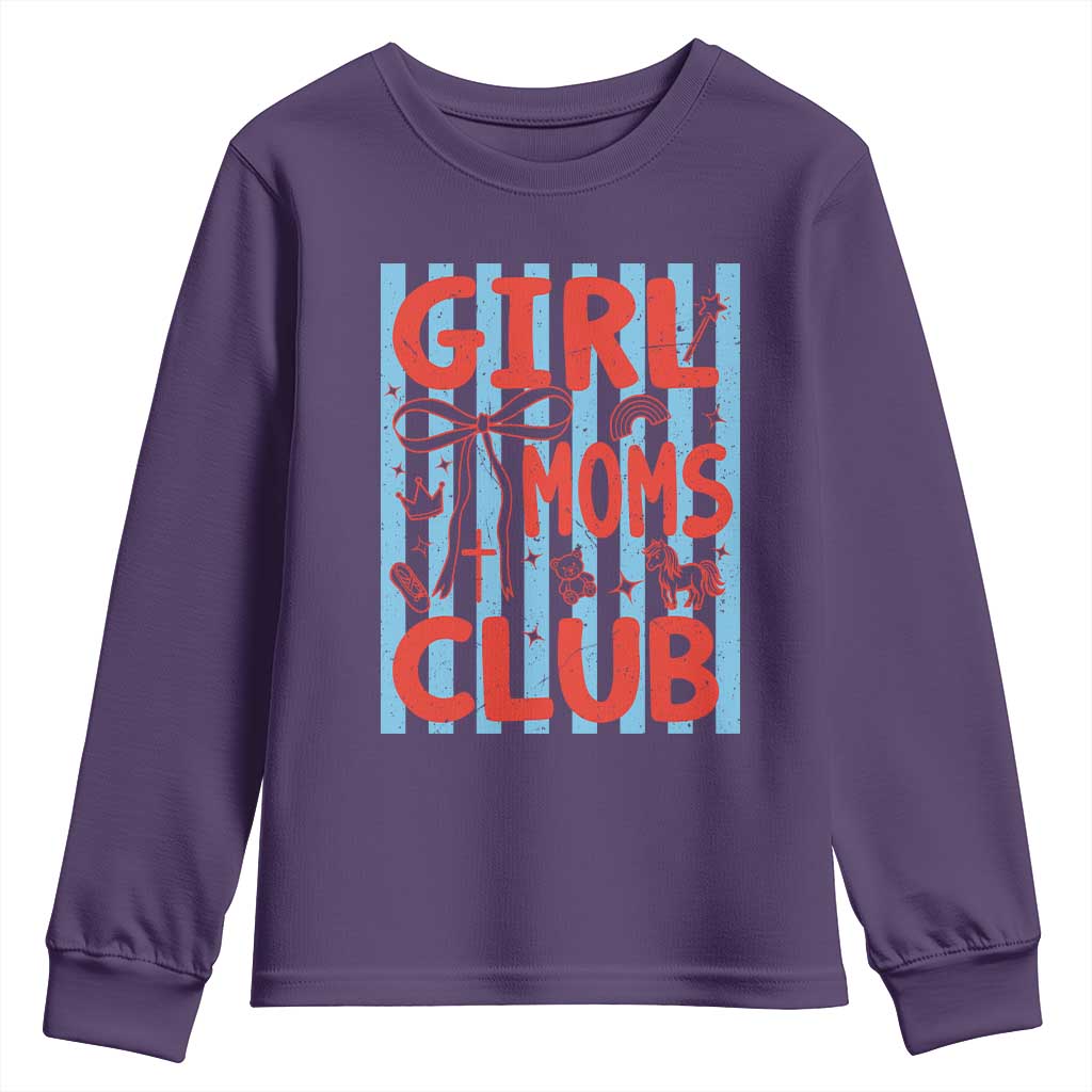 Girl Mom Club Youth Sweatshirt Pregnancy Announcement First Time Mother's Day