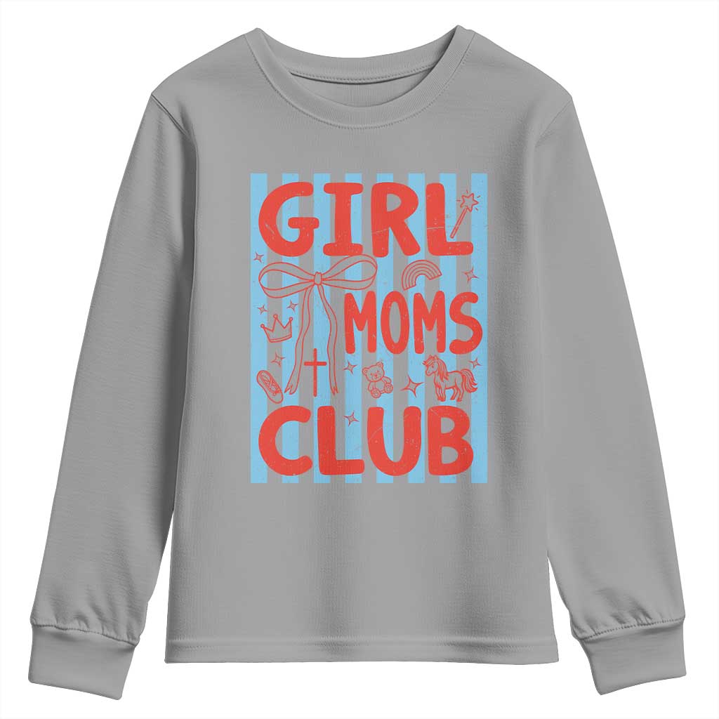 Girl Mom Club Youth Sweatshirt Pregnancy Announcement First Time Mother's Day