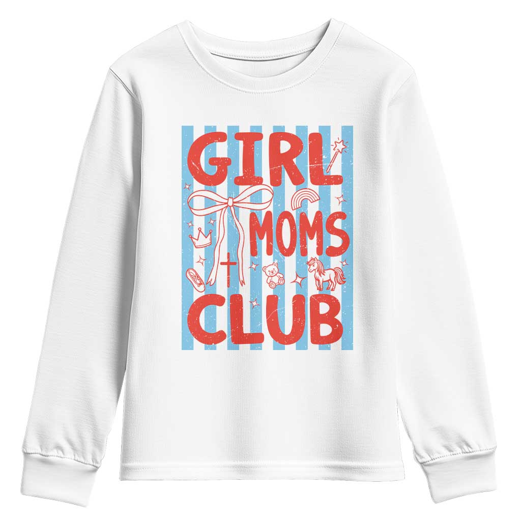 Girl Mom Club Youth Sweatshirt Pregnancy Announcement First Time Mother's Day