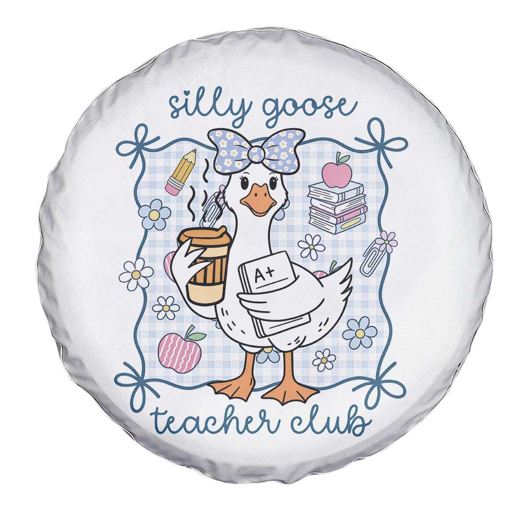 Silly Goose Teacher Club Spare Tire Cover Funny Back to School First Day