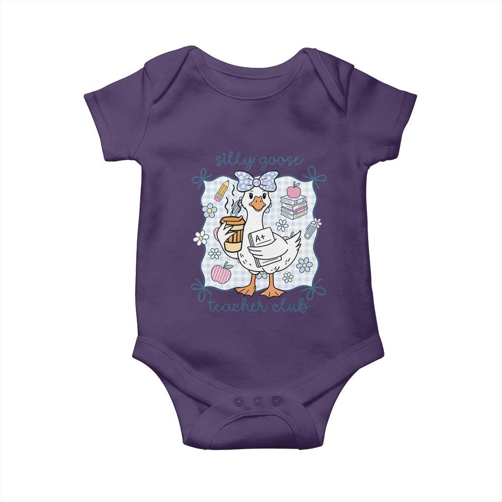 Silly Goose Teacher Club Baby Onesie Funny Back to School First Day