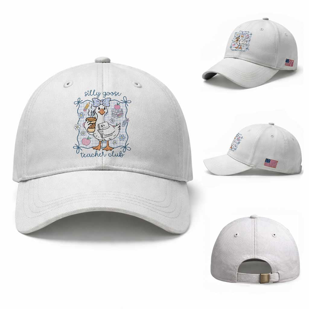 Silly Goose Teacher Club Baseball Cap Funny Back to School First Day