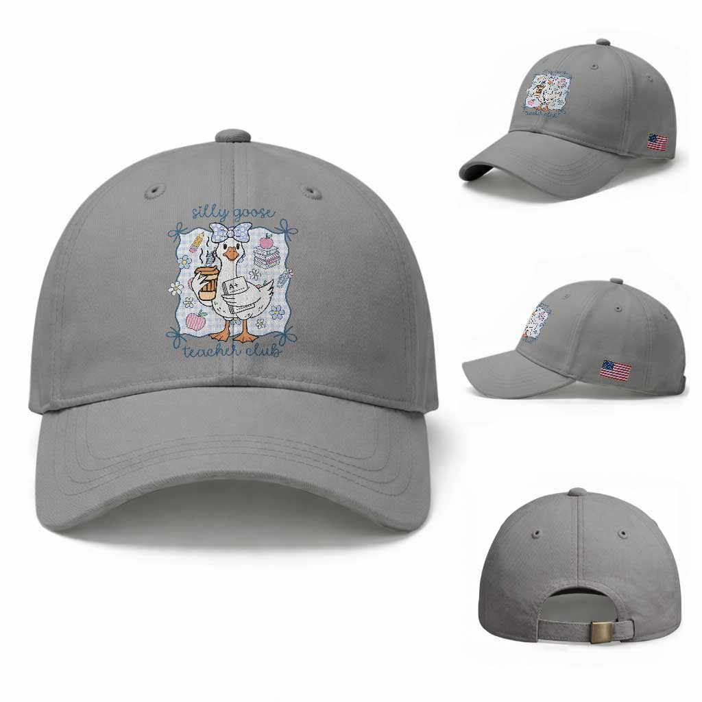 Silly Goose Teacher Club Baseball Cap Funny Back to School First Day
