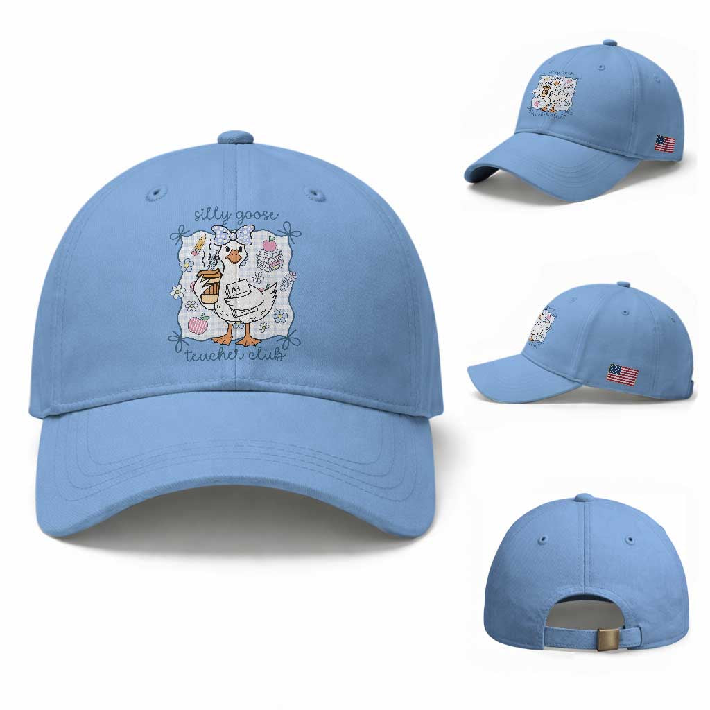 Silly Goose Teacher Club Baseball Cap Funny Back to School First Day