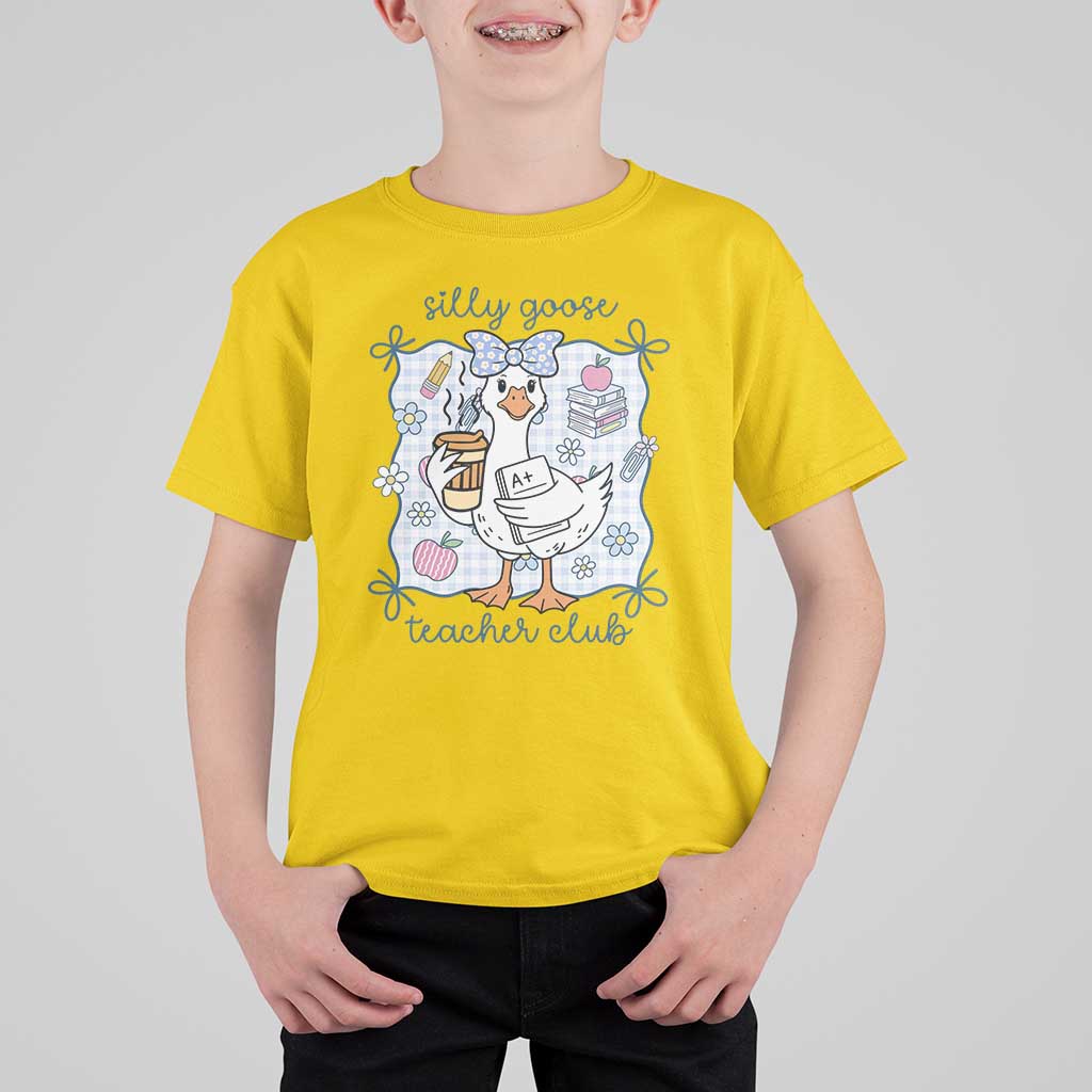 Silly Goose Teacher Club T Shirt For Kid Funny Back to School First Day