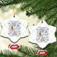Silly Goose Teacher Club Ceramic Ornament Funny Back to School First Day