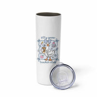 Silly Goose Teacher Club Skinny Tumbler Funny Back to School First Day