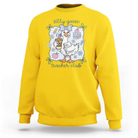 Silly Goose Teacher Club Sweatshirt Funny Back to School First Day