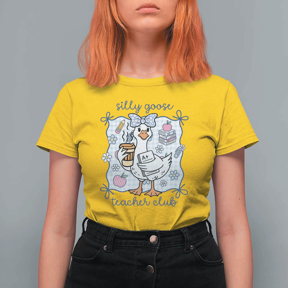 Silly Goose Teacher Club T Shirt For Women Funny Back to School First Day