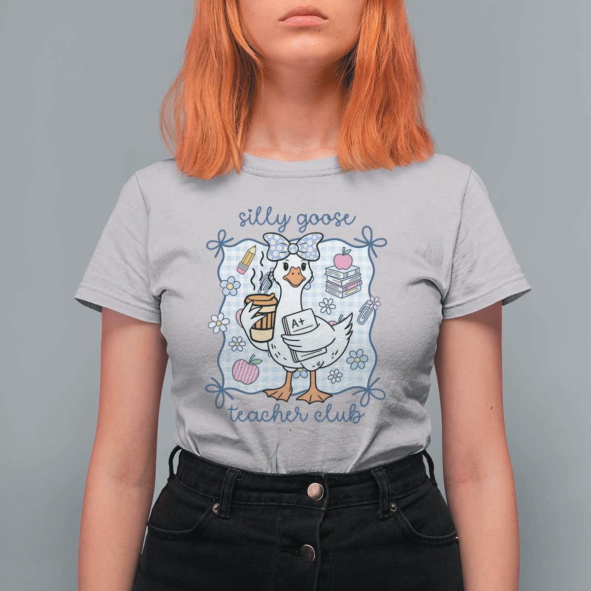 Silly Goose Teacher Club T Shirt For Women Funny Back to School First Day