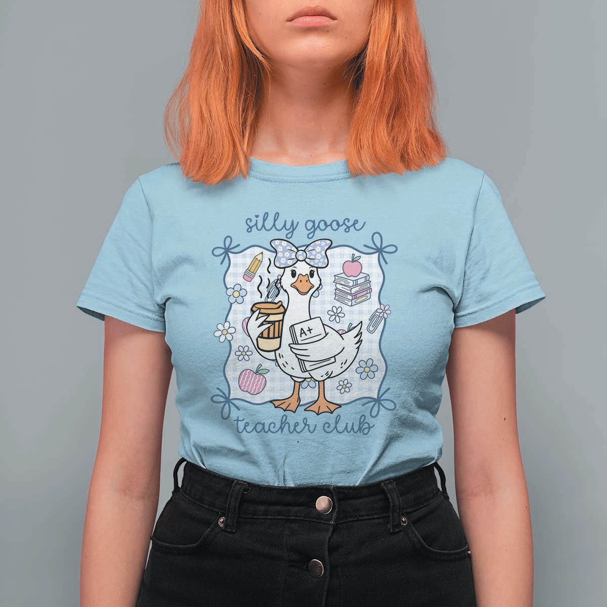 Silly Goose Teacher Club T Shirt For Women Funny Back to School First Day