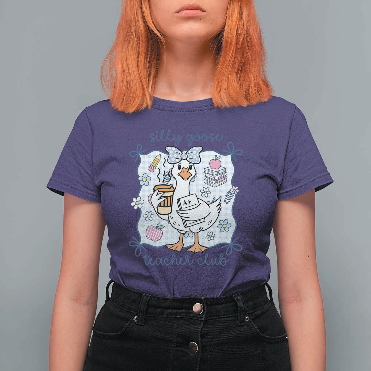Silly Goose Teacher Club T Shirt For Women Funny Back to School First Day