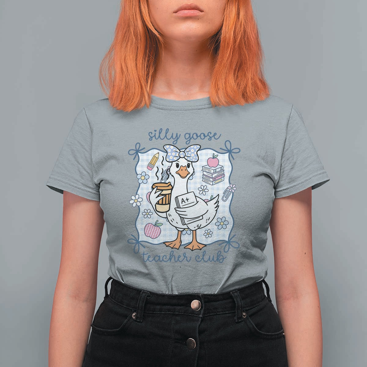 Silly Goose Teacher Club T Shirt For Women Funny Back to School First Day