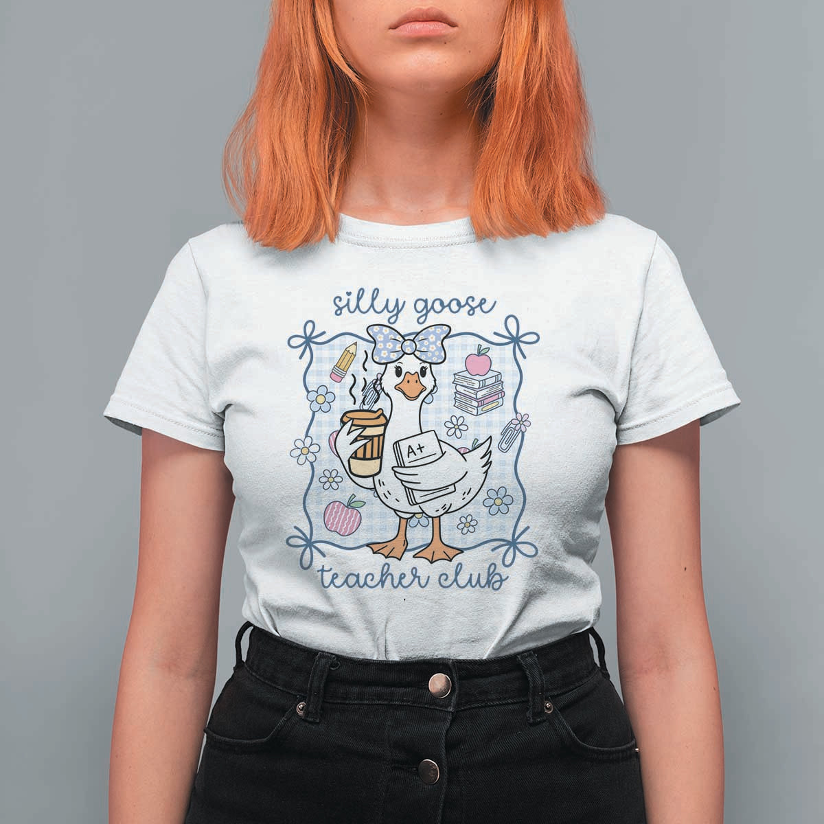 Silly Goose Teacher Club T Shirt For Women Funny Back to School First Day