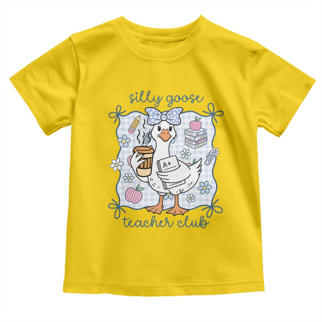 Silly Goose Teacher Club Toddler T Shirt Funny Back to School First Day